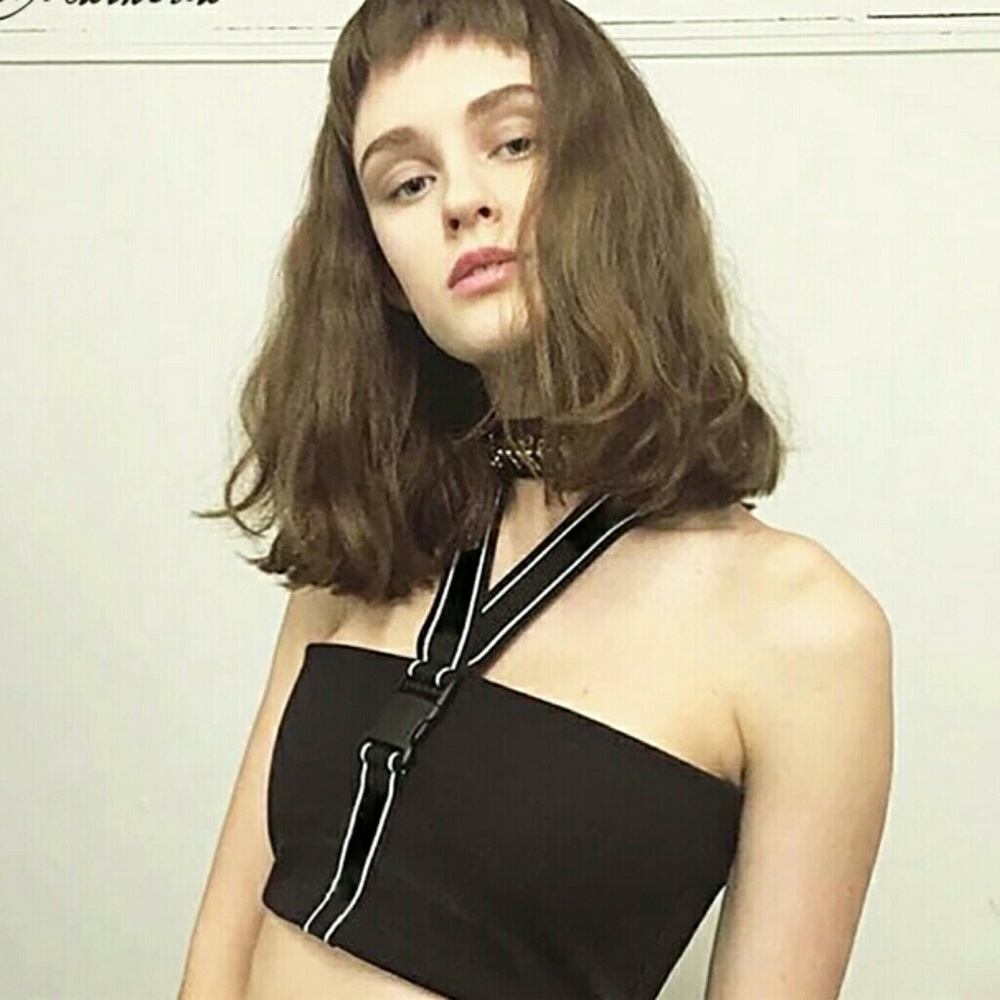 NEW BLACK BUCKLE TOP